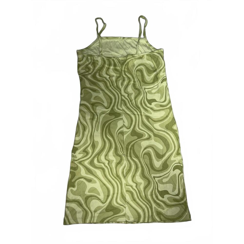 Forever 21 Green Patterned Spaghetti Strap Dress … - image 4